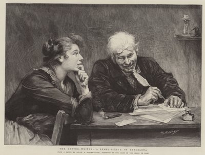 El escritor de cartas, un recuerdo de Barcelona de Amelie Beaury Saurel